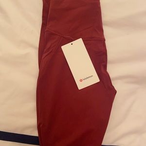 LULULEMON BASE PACE LEGGINGS SIZE 4 MAROON
